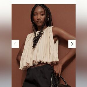 Anthropologie Mare Mare Sleeveless Pleated Top M NWOT